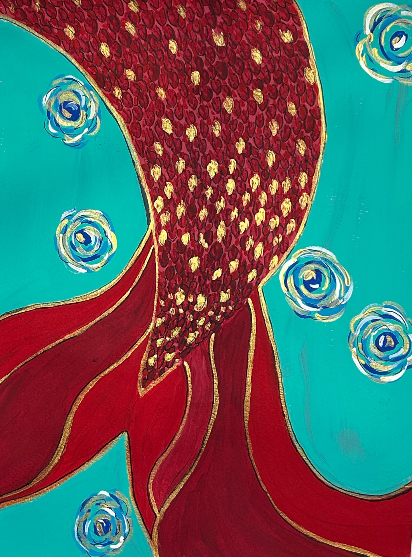 8.4.26 Crimson Mermaid Tail Painting Workshop at Kickn' Wingz'